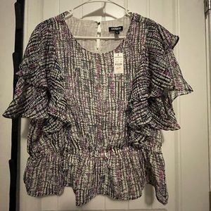 Express Blouse. Size XL. NWT. Purple and Black. Never been worn.